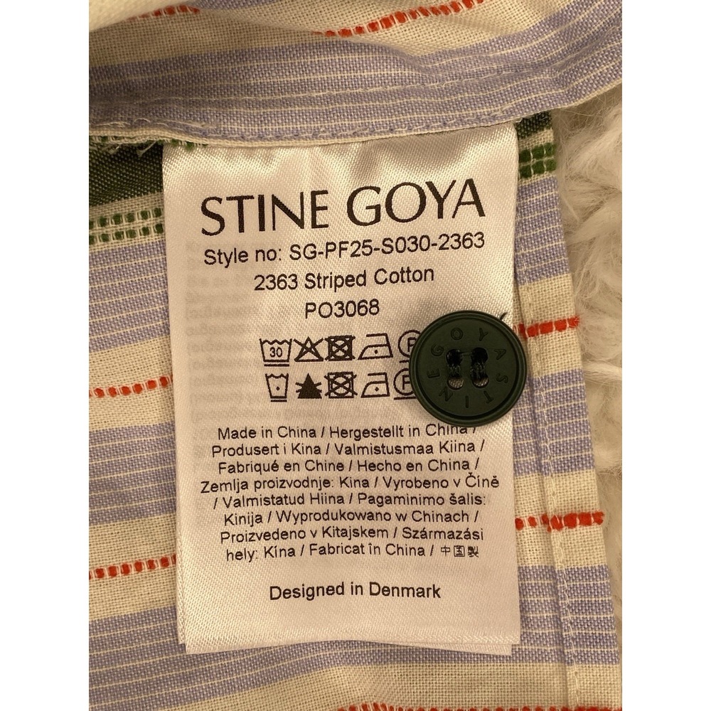 Stine Goya Striped Organic Cotton Set Tie Back Top & High Rise Shorts XXS - Picture 11 of 15